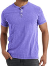 Männer denim henley t-shirt – lässiger freizeitstyle für jeden tag