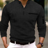Lässiger zip-pullover - moderne herren langarmtop
