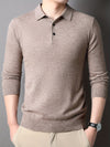 Männers polo-shirt aus leichtem strick – lässiges strickoberteil für den alltag