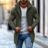 Männlicher ribbed strick-cardigan - vielseitiger mid-length für büro und freizeit