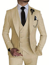 3-teiliges herren-anzugblazer-set für smarte bürooutfits - eleganter weste und hose ensemble