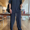 2-teiliger herren tracksuit leichter lounge outfit für freizeit und entspannung - luftiger stoff, modernes design