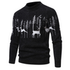 Winter-pulli mit rentier-motiv - gestrickter pullover für kalte wintertage