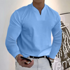 Langarm-polohemd für männer aus leichtem stoff – stylisch für freizeit & büro