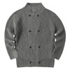 Männers strickjacke mit doppelreiher – warme wollmischung für lässige alltagsoutfits