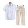 2-teiliges männer freizeit-shirt und hose - vielseitiges sommeroutfit für den alltag