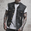 Denimweste für männer - moderne ärmellose jacke