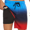 Herren badeshorts mit integriertem slip - witziger flamingo-druck für entspannte strandtage