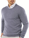 Männlicher v-ausschnitt strickpullover - leichte strickmode für den alltag