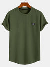 Männers jacquard t-shirt - zeitgemässes freizeit-outfit mit auffälliger struktur