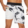 Herren badeshorts mit integriertem slip - witziger flamingo-druck für entspannte strandtage
