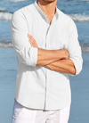 Männershirti für lässigi strandoutfits – stylisch mit lange ärmel für entspannti anlässe