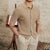Texturiertes, gestricktes polo-shirt - premium herren kurzarm-oberteil