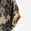 Männlichs kurzärmligs shirt in leichtem beige mit blümchenmuster – vielseitigs sommeroberteil für entspannte outings