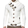Männers kabelstrick cardigan - stylische freizeitmode mit holzknebeln