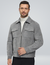 Männers faux-suede jacke – moderne freizeitjacke für den alltag