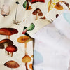 Männershirt mit auffälligem champignon-motiv – beiges kurzärmliges button-up