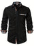 Herren langarm karohemd mit tasche - elegantes freizeithemd