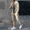 Männer freizeit tracksuit in beige - loungewear ensemble für den alltag