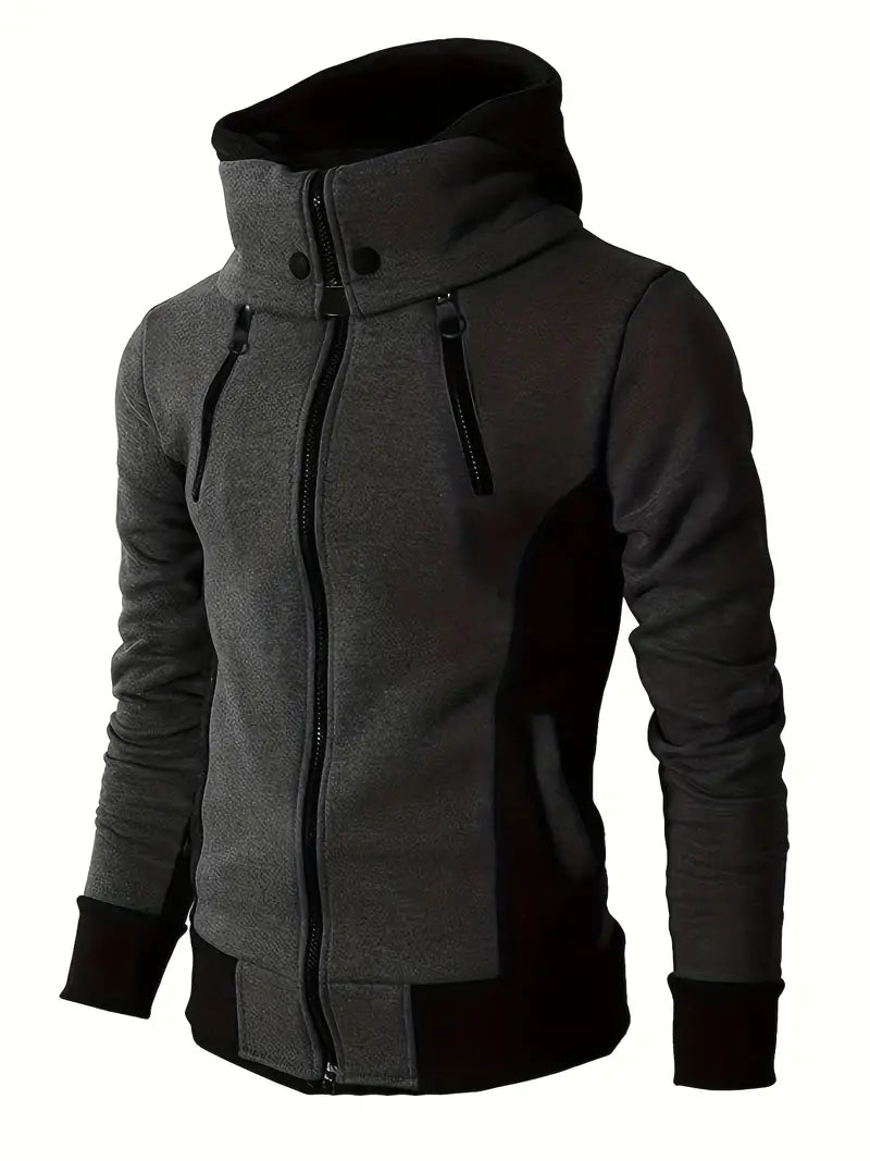 Männer Zip-up Hoodie - Moderne Casual Langarmjacke Alltag