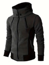 Männers zip-up casual hoodie - moderner langarm jacke für den alltag