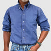 Langarm klassiker hemd - lässiges button-down hemd für männer