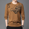 Männershirt mit drachenprint – trendiges langarm-tee für den casual-look