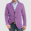 Männers strickjacke - texturierte langarm-strickkleidung für den alltag