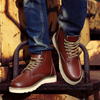Männerschuh mit schnürung – robuste leder-ankle boots für lässige anlässe