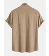 2-teilige leinen sommerkombination – stilvolles herren casual-shirt und hose