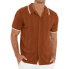 Männers polo-shirt mit modernem ripp-design – lässige büro-bekleidung