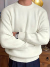 Rippstrick crew-neck pullover - stilvolles herrenstrick