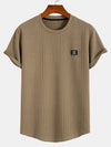 Männers jacquard t-shirt - zeitgemässes freizeit-outfit mit auffälliger struktur