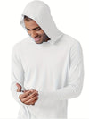 Leichtgewichtiger uv-schutz hoodie für männer - langarm upf 50+ für outdoor-aktivitäten