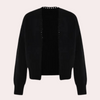 Männer leichtgewichtiger schwarzer sommercardigan - vielseitiger offener pullover