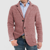 Männers strickjacke - texturierte langarm-strickkleidung für den alltag