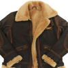Männliche braune leder-fliegerjacke aus echtem schafsleder für den alltag - zeitloser flugmantel für alle gelegenheiten