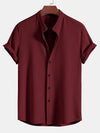 Männer texturiertes kurzarmshirt – smart casual für büro und freizeit