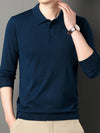 Männers polo-shirt aus leichtem strick – lässiges strickoberteil für den alltag