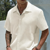 Beige kurzärmliges casual-shirt - moderne männer sommerhemden