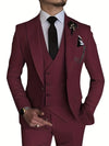 3-teiliges herren-anzugblazer-set für smarte bürooutfits - eleganter weste und hose ensemble
