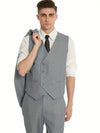 3-teiliges herren-anzugblazer-set für smarte bürooutfits - eleganter weste und hose ensemble