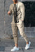 Männer freizeit tracksuit in beige - loungewear ensemble für den alltag
