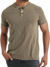 Männer denim henley t-shirt – lässiger freizeitstyle für jeden tag