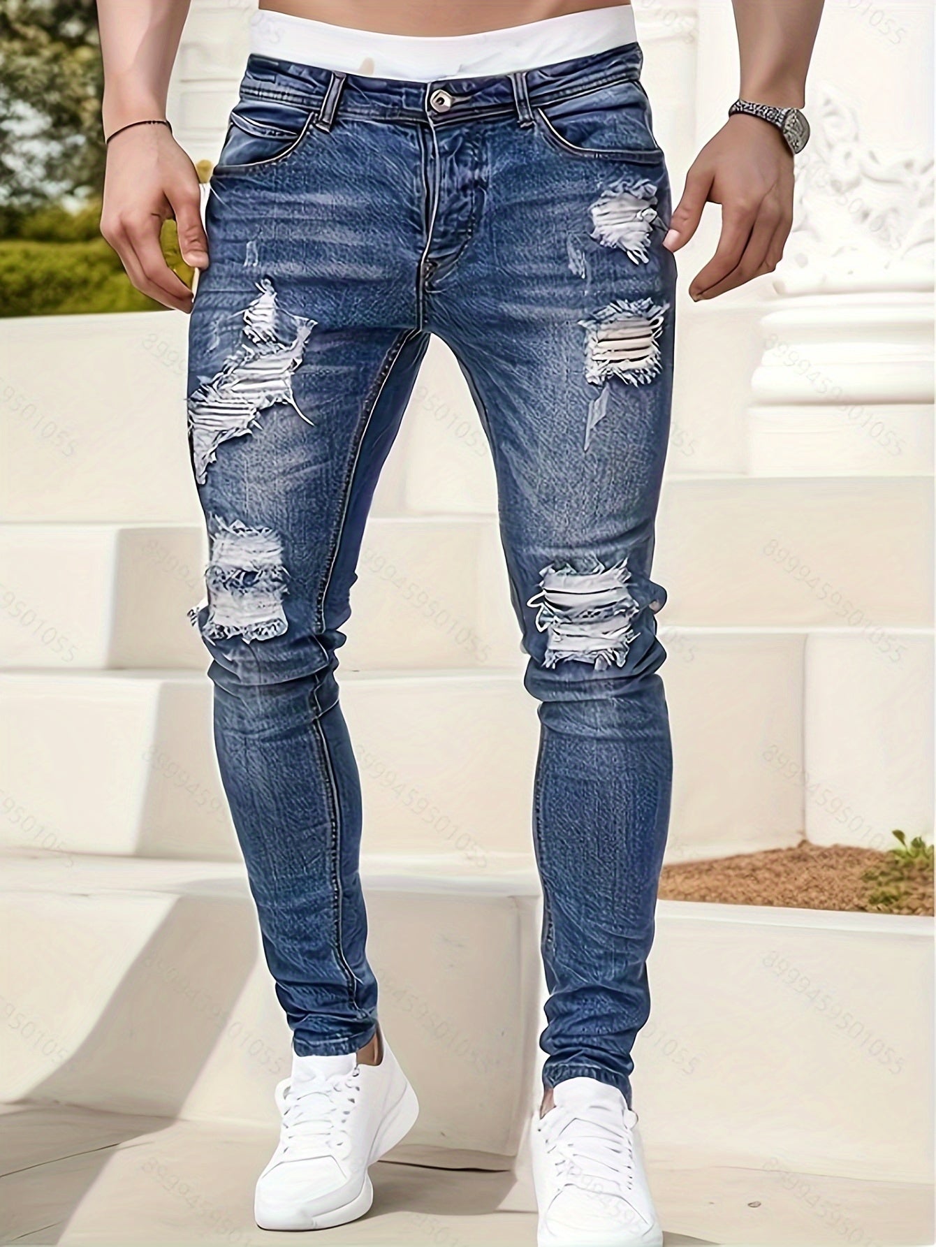 Taillierte slim-fit jeans - männer denim hosen für einen stilvollen look