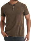 Männer denim henley t-shirt – lässiger freizeitstyle für jeden tag