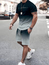 2-teiliger männer t-shirt und shorts-chic - atmungsaktive outdoor-bekleidung für lässige tage