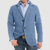 Männers strickjacke - texturierte langarm-strickkleidung für den alltag