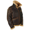Männliche braune leder-fliegerjacke aus echtem schafsleder für den alltag - zeitloser flugmantel für alle gelegenheiten