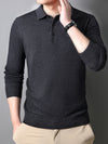 Männers polo-shirt aus leichtem strick – lässiges strickoberteil für den alltag